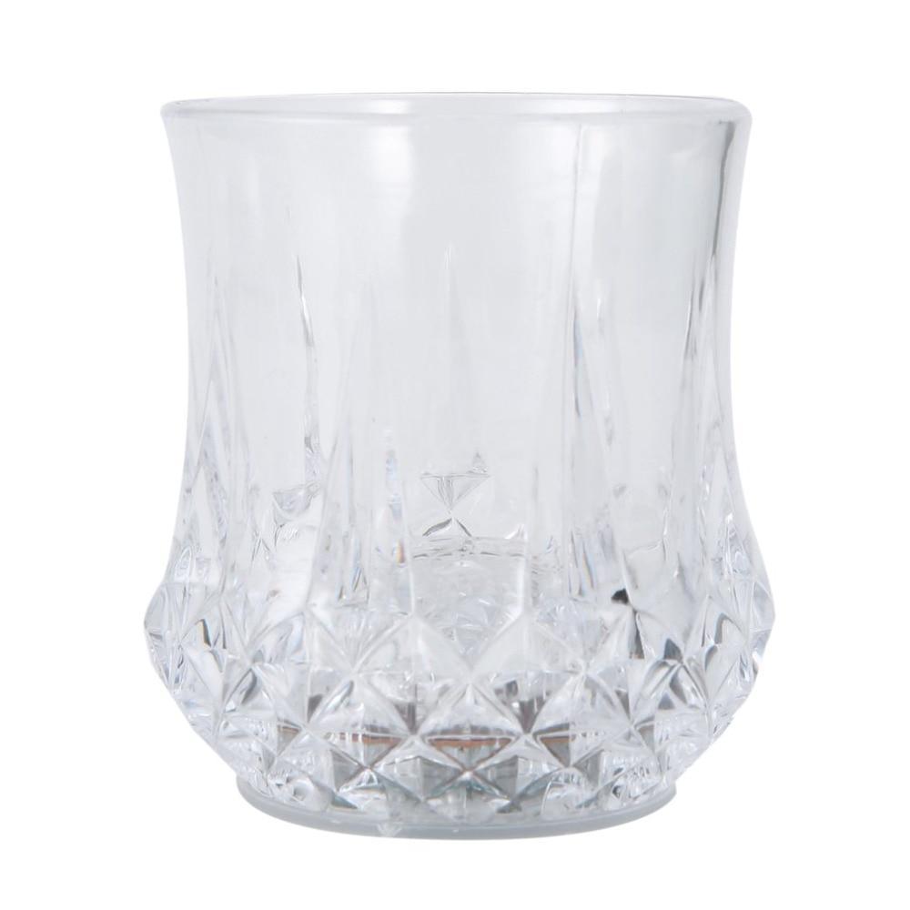 LED Flashing Glowing Water Liquid Activated Light Up Glass Cup Mug Luminous Party Drink Cup