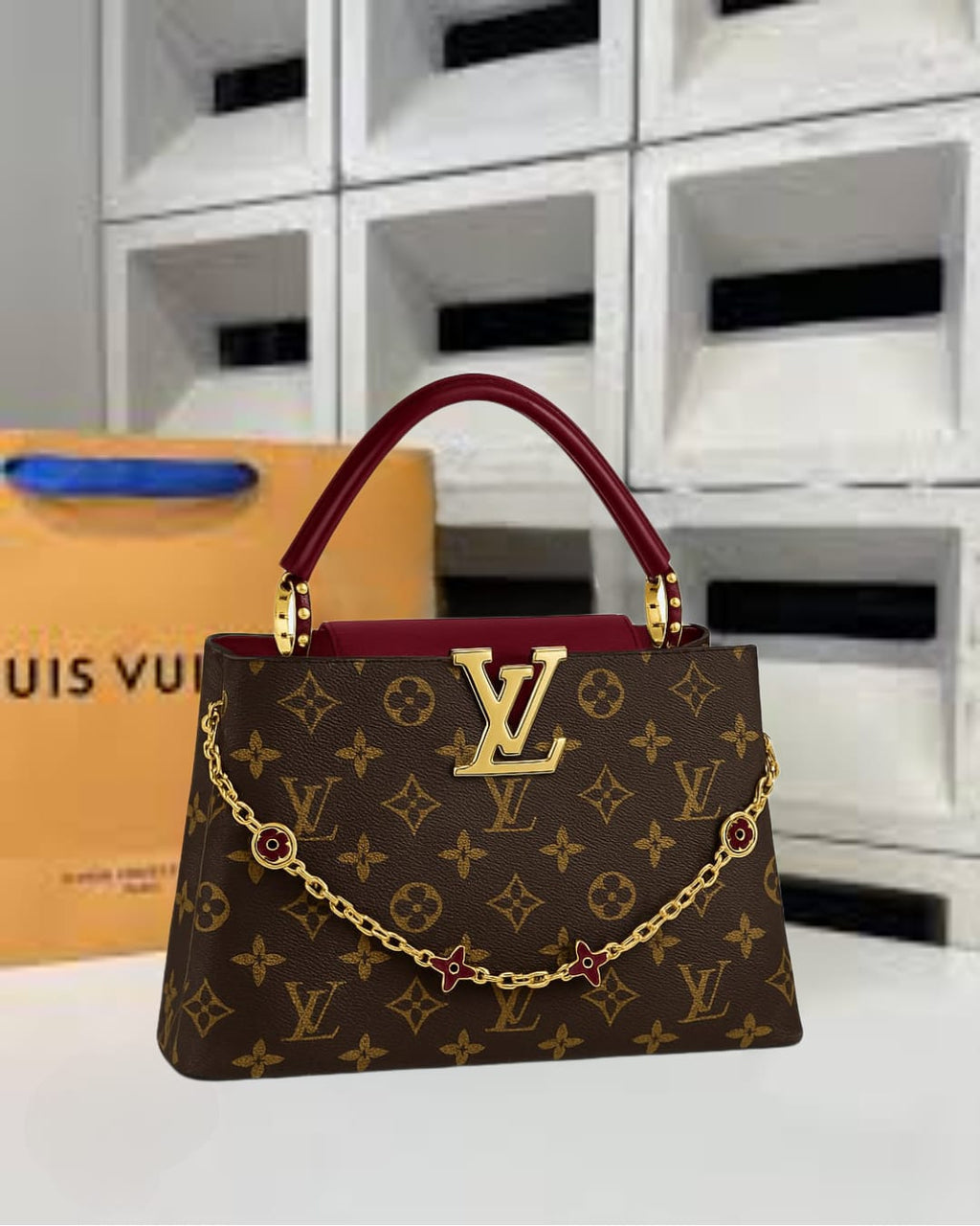 Lv Capucines Brown Bag With Brand Packaging