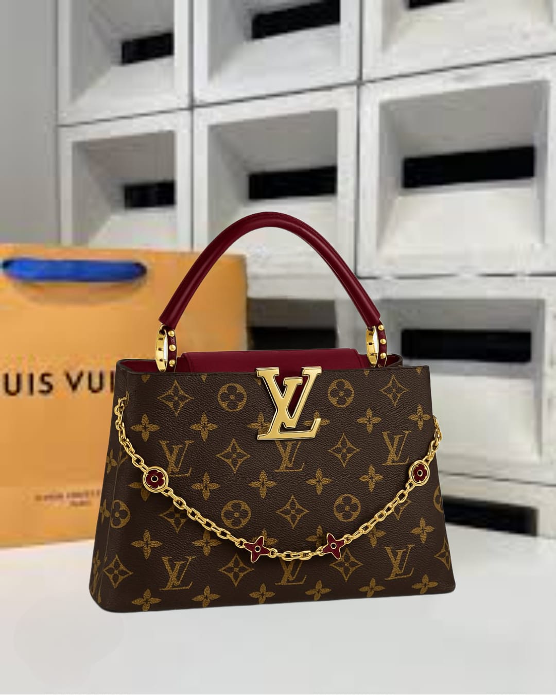 Lv Capucines Brown Bag With Brand Packaging