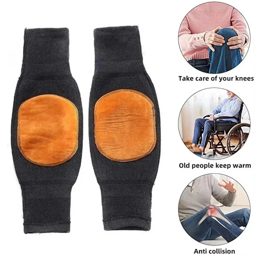 Knee Warm Thick Wool Blend Thermal Pads – Warm Relief & Support (2 Pcs)