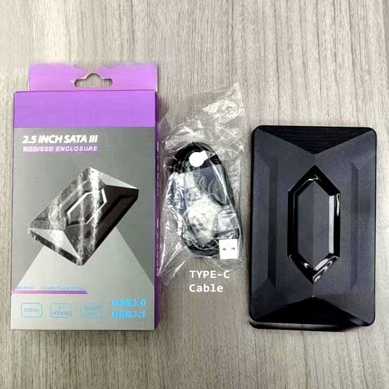 SATA III 2.5-Inch HDD/SSD External Enclosure – USB 3.1 Type-C, UASP Support, Tool-Free Design, Plug-and-Play