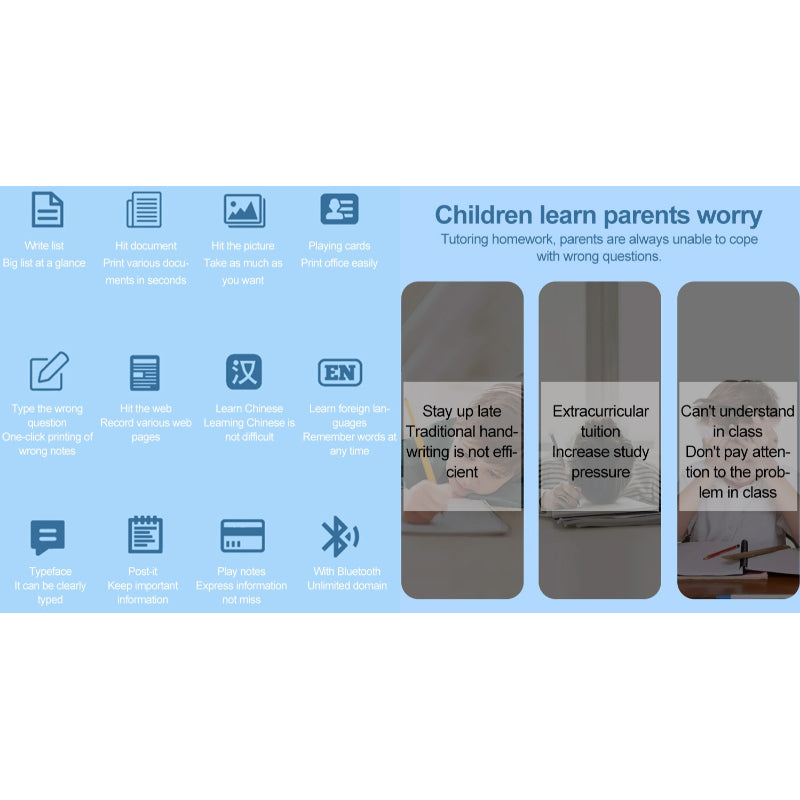 Mini Portable Pocket Size 57mm Wireless Bluetooth Cute Cat Shape Printer