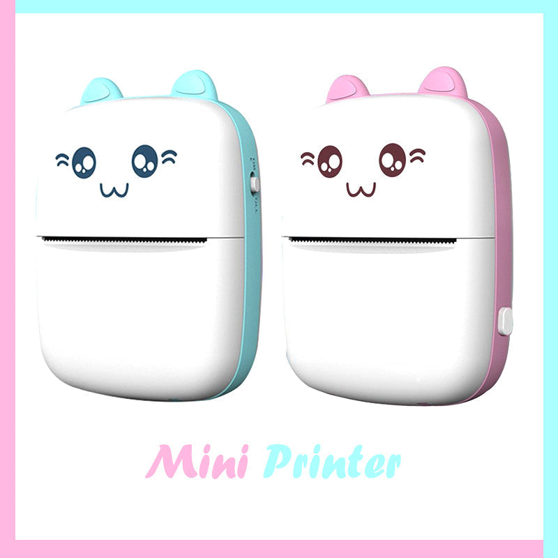 Mini Portable Pocket Size 57mm Wireless Bluetooth Cute Cat Shape Printer